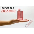 Alkuperäinen tehdas Elfworld de6000 kertakäyttöinen vape -kynä